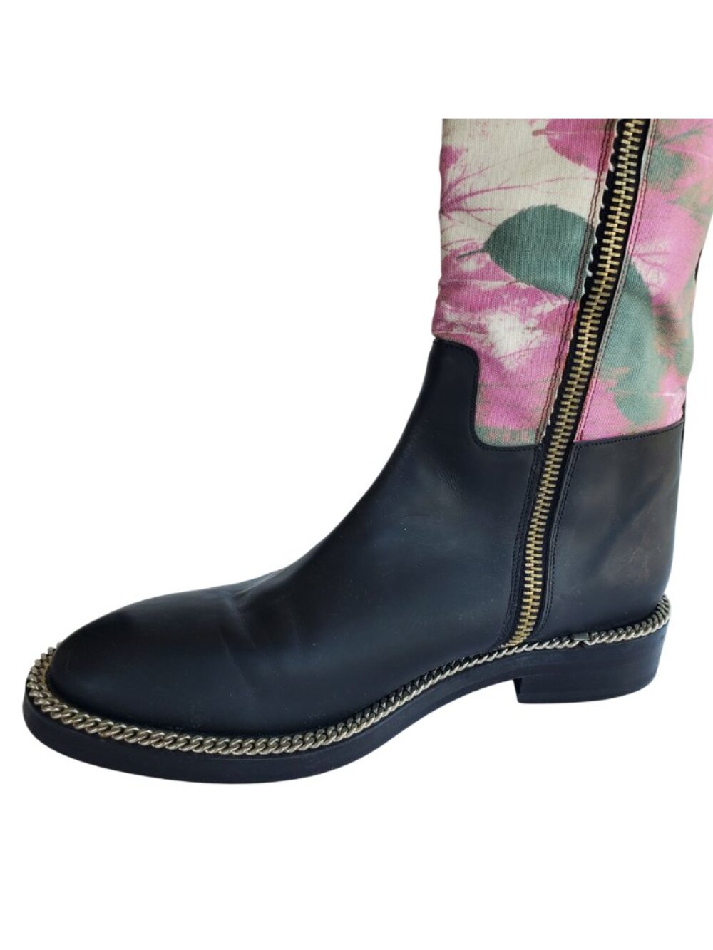 Vintage Y2K No/Studio Botanical Print Tall Boots Italy Sz 42/US Women 11 - Picture 12 of 14